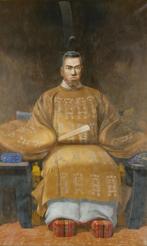 Emperor Komei Portrait by Koyama Shotaro 1902.png