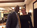 Evander Holyfield and Karyn Marshall at the Association of Oldtime Barbell & Strongmen Reunion cropped