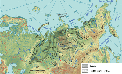 Extent of Siberian traps german