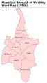 Finchley MB Ward Map 1950s