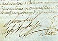 Firma y rúbrica de Juan de Borja y Armendia
