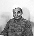 Food Minister Rajendra Prasad during a radio broadcast in Dec 1947 cropped