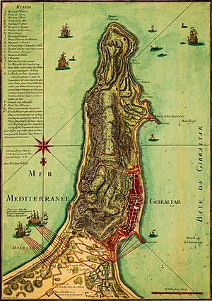 Gibraltar 1727 map crop