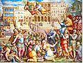 Giorgio Vasar retour idéalisé de Grégoire XI à Rome