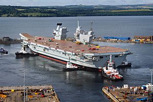 HMS Queen Elizabeth in Rosyth Dockyard MOD 45158229