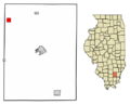 Hamilton County Illinois Incorporated and Unincorporated areas Dahlgren Highlighted