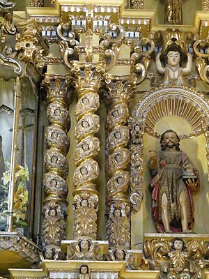 Interior del Templo de San Francisco Acatepec 18