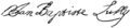 Jean Baptiste Lully signature