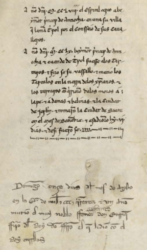 Madrid, Biblioteca Nacional de España, 10046 - end of the Anales de Tierra Santa