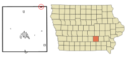 Location of Barnes City, Iowa