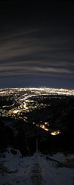 Manitou Springs Colorado Incline Night Panorama