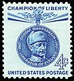 Mannerheim on US stamp, Champion of Liberty