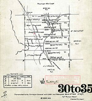 Map 1856 showing location of Old Canberra Inn