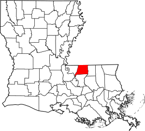 Map of Louisiana highlighting East Feliciana Parish