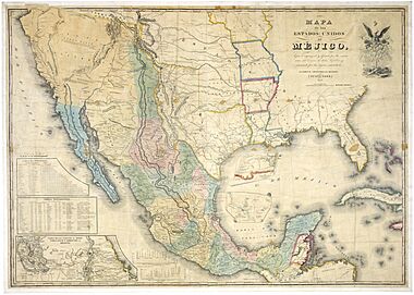 Map of Mexico 1847