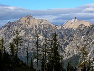 Mt Hardy, 8200 ft, and Golden Horn, 8400 ft