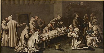Muerte de San Bruno, de Manuel Bayeu (Museo de Huesca)