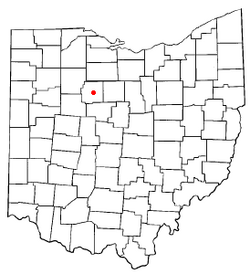 Location of Upper Sandusky, Ohio