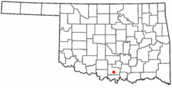 Location of Lone Grove, Oklahoma