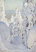 Pekka Halonen - Winter Landscape in Kinahmi