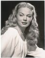 Publicity shot of Kristine Miller in The Domino Kid (1957)