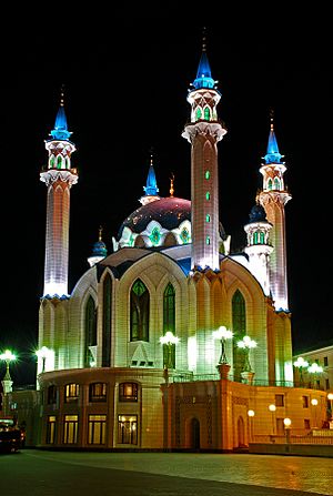 Qolsharif Mosque Kazan 2010 illuminated