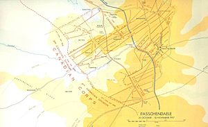 Second Battle of Passchendaele map - Canadian sector - 26 October - 10 November 1917
