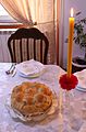 Serbian Slava Candle and Bread