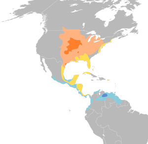 Spiza americana map.svg