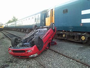 Staged accident on Mid-Norfolk Railway