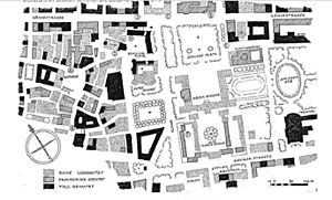 Stuttgart 1945 Zerstörung Walter Kittel Zeichnung