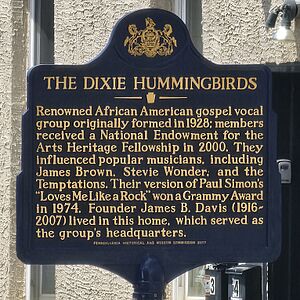 The Dixie Hummingbirds, Pennsylvania historical marker