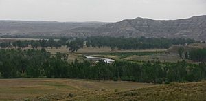 The Powder River in Johnson County, Wyoming