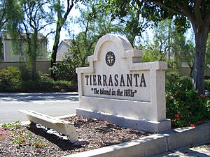 The Tierrasanta sign located on Santo Road