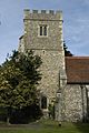 Tower of church of Saints Peter & Saint Paul, Harlington, Middlesex, 2014