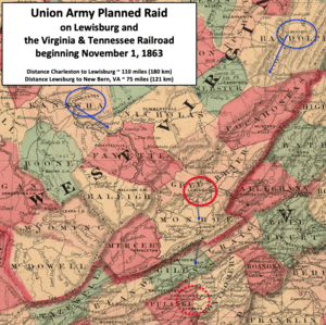 Union Army Raid Lewisburg Nov 1