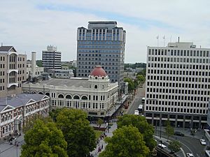 View looking west-south-west from the Cathedral Tower, Christchurch