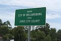 Williamsburg City Limits sign