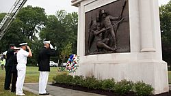 Wounded Commodore Joshua Barney, commander of the Chesapeake Flotilla, memorialized