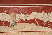 Роспись тронного зала. Минойский дворец. Knossos. Crete. Greece. Июль 2013 - panoramio