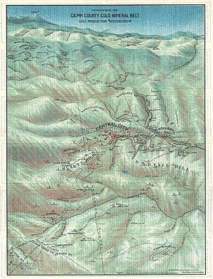 1904 Clason Map or View of the Gilpin Colorado Gold and Mineral Belt - Geographicus - GilpinCountyColorado-clason-1904