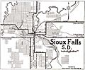 1920 map Sioux Falls, South Dakota Automobile Blue Book