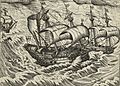 Aanvaring tussen de schepen van Barentsz en Van Linschoten, 1595, NG-1979-564-7 (cropped)