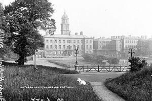 Back of the Rotunda Hospital in Dublin