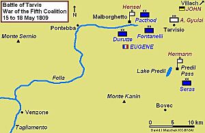 Battle of Tarvis 1809 Map