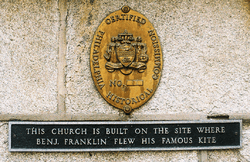 Benjamin Franklin plaque, Saint Stephen's Episcopal Church, Philadelphia, Pennsylvania - 20060906