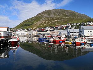 Blick auf Honningsvåg