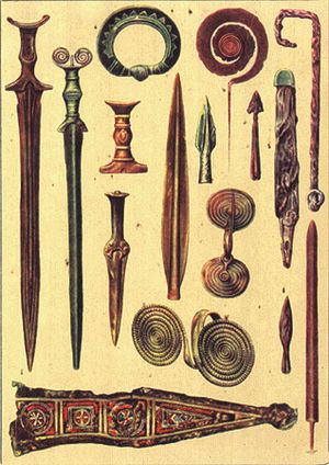 Bronze age weapons Romania