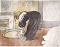 Brooklyn Museum - Woman at the Tub from the Portfolio Elles (Femme au Tub ) - Henri de Toulouse-Lautrec