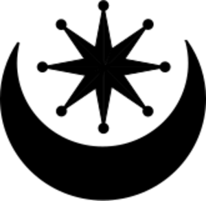 Byzantium star and crescent